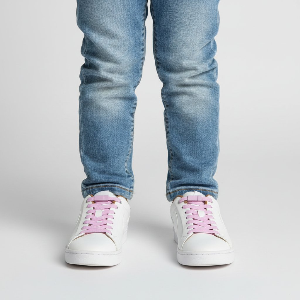Child with pink laces - exact match